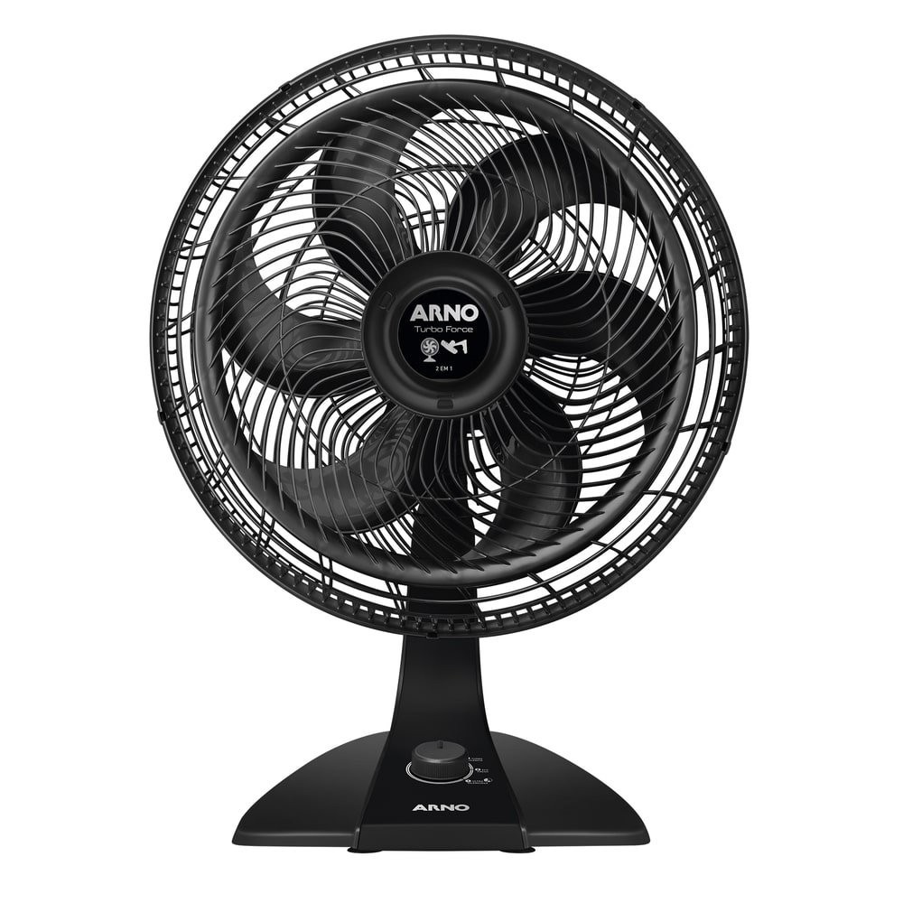 Ventilador de Mesa e Parede Arno VF42 Turbo Force, 40cm 2 em 1, 6 Pás, Preto