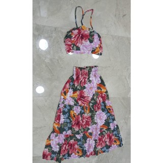 Conjunto De Saia Longa E Top Estampado. PRIMAVERA/VERÃO