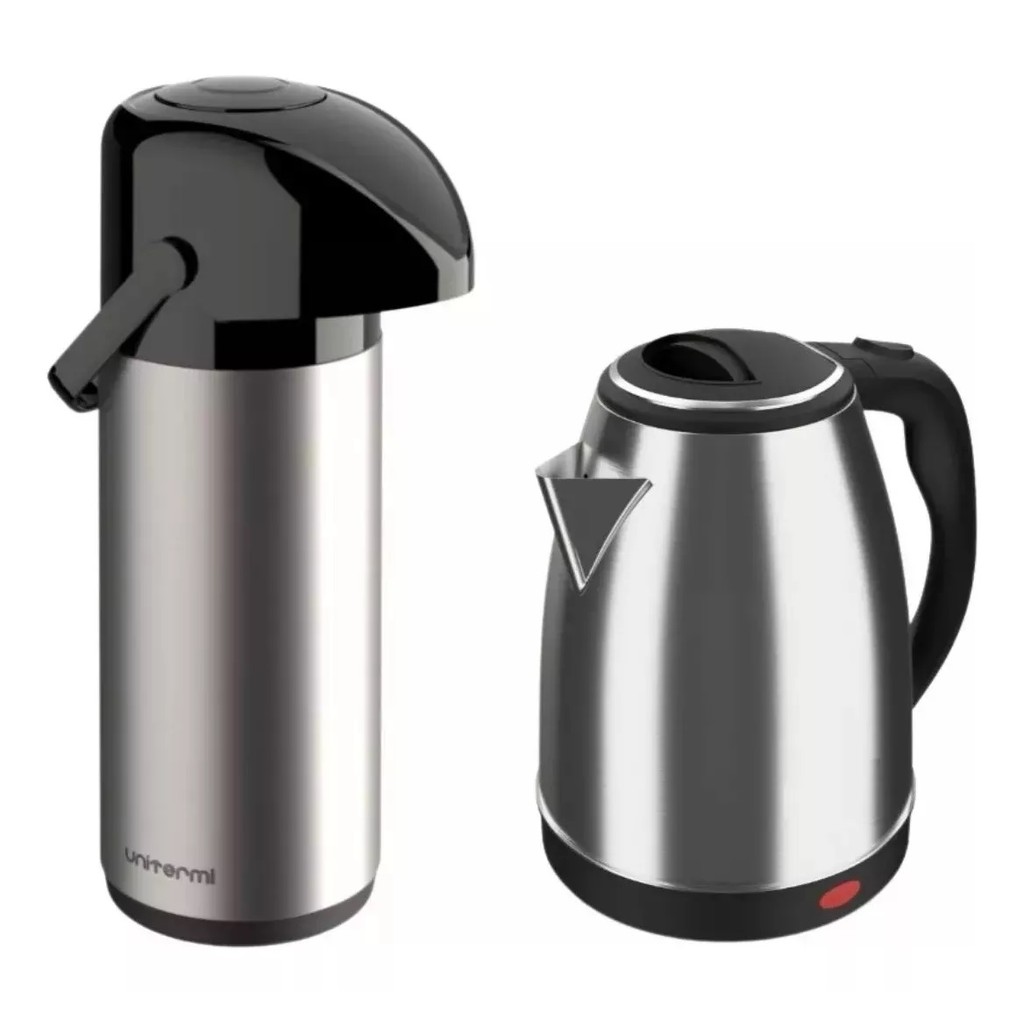 Kit Chaleira Jarra Elétrica 1,8L+ Garrafa Térmica 1L Verona