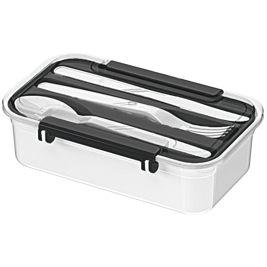 KIT MARMITA COM TALHERES NITRON 780ML em Oferta na Shopee