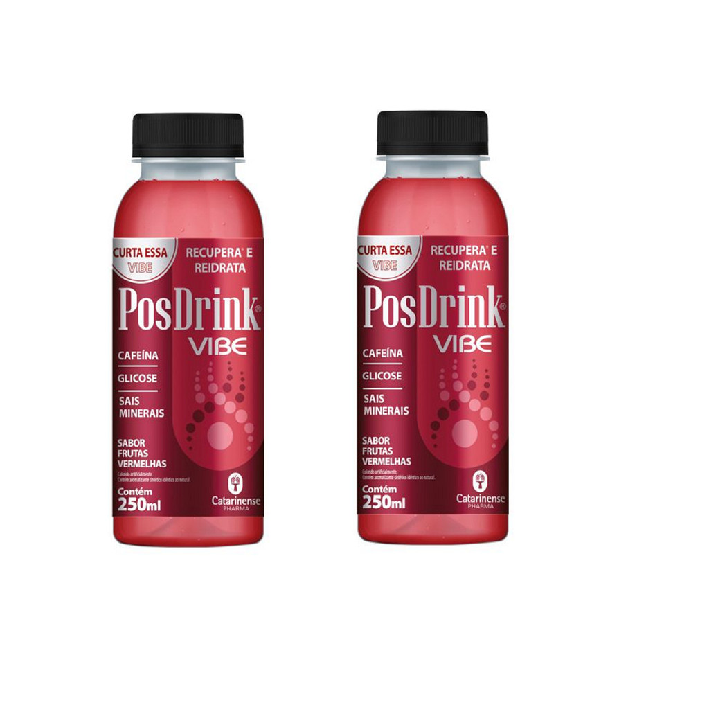 Kit 02 Pós Drink Vibe Frutas Vermelhas 250ml - Catarinense