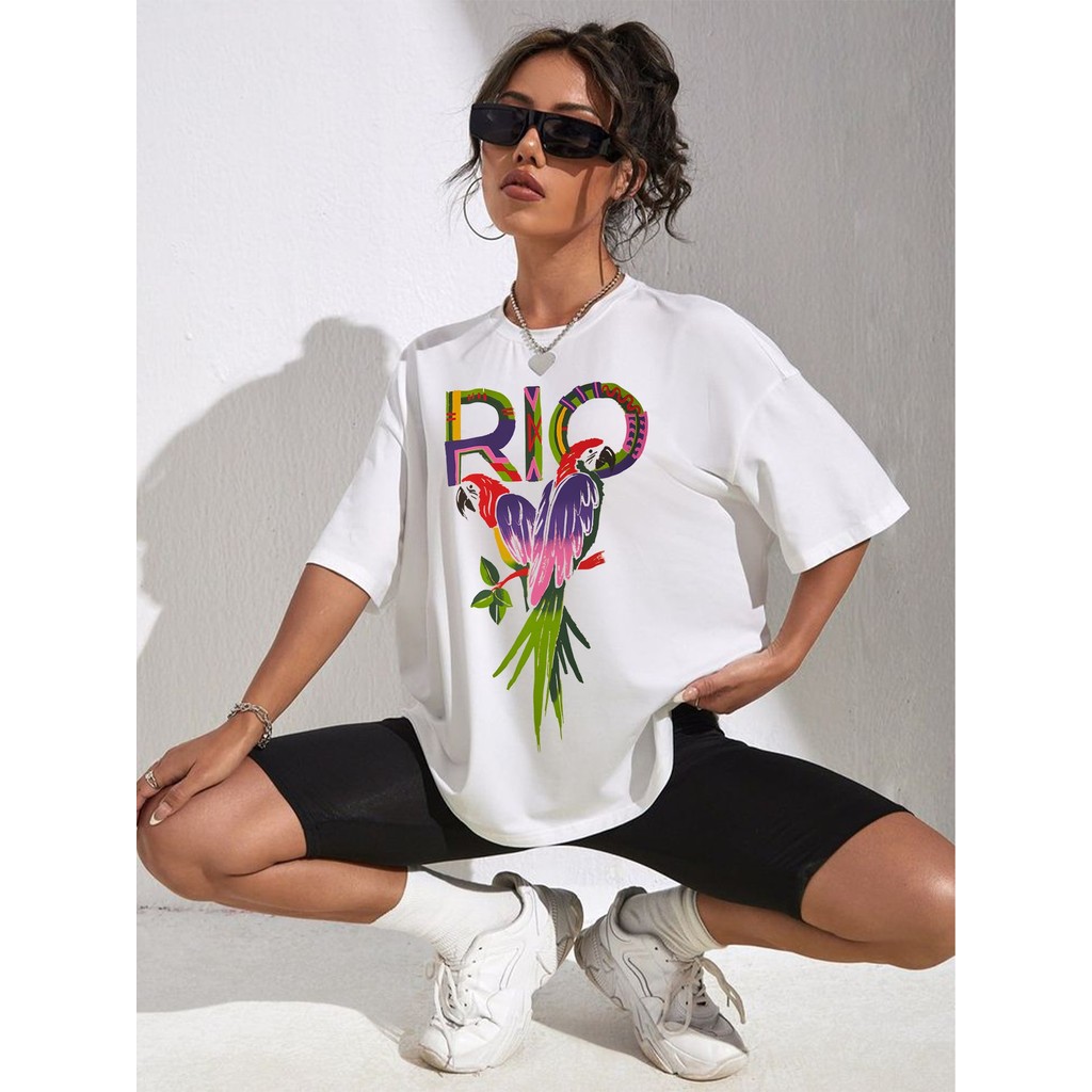 Camiseta Unissex Masculina e Feminina CAMISA OVERSIZED ESTAMPADA CAMISETA RIO