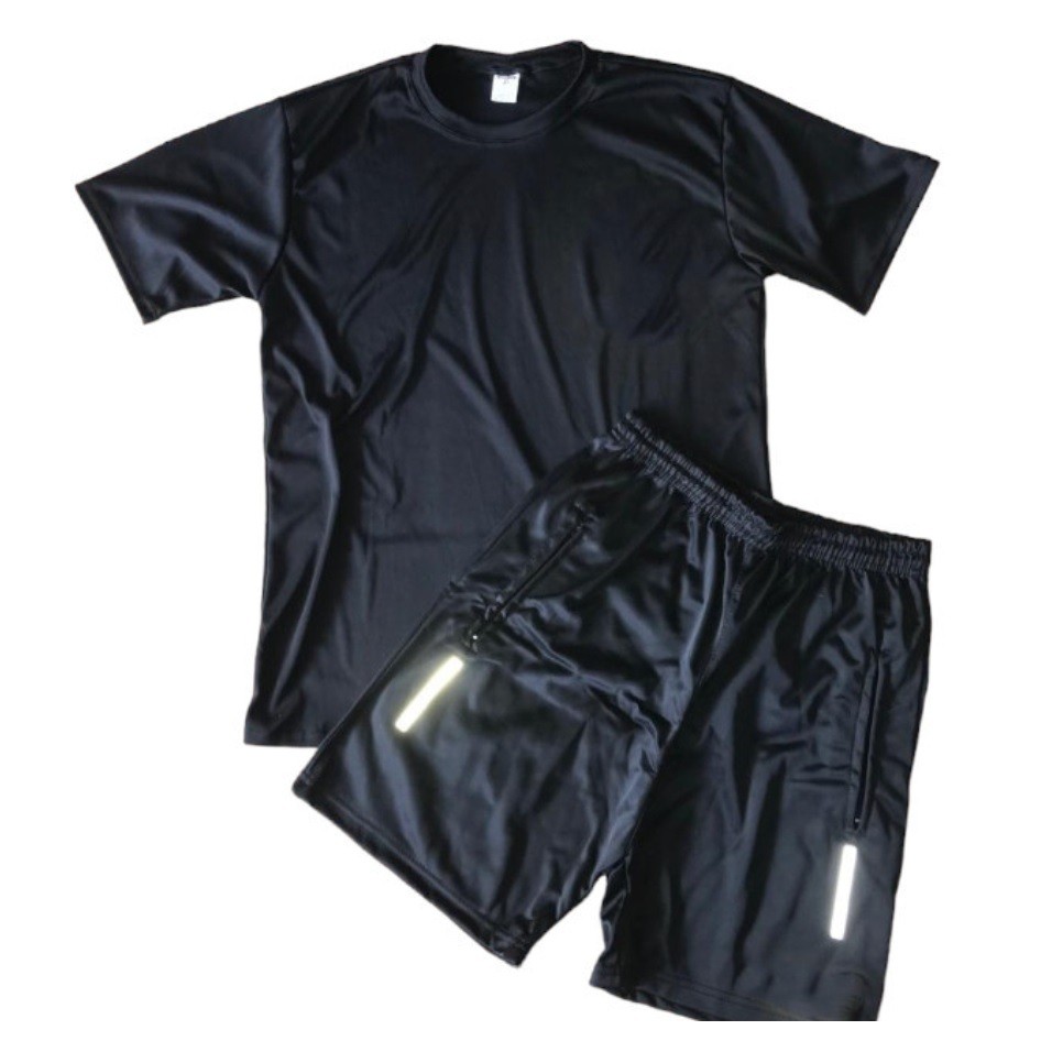Conjunto Kit Camiseta Masculina Dry Fit Academia + 1 Short Esportivo