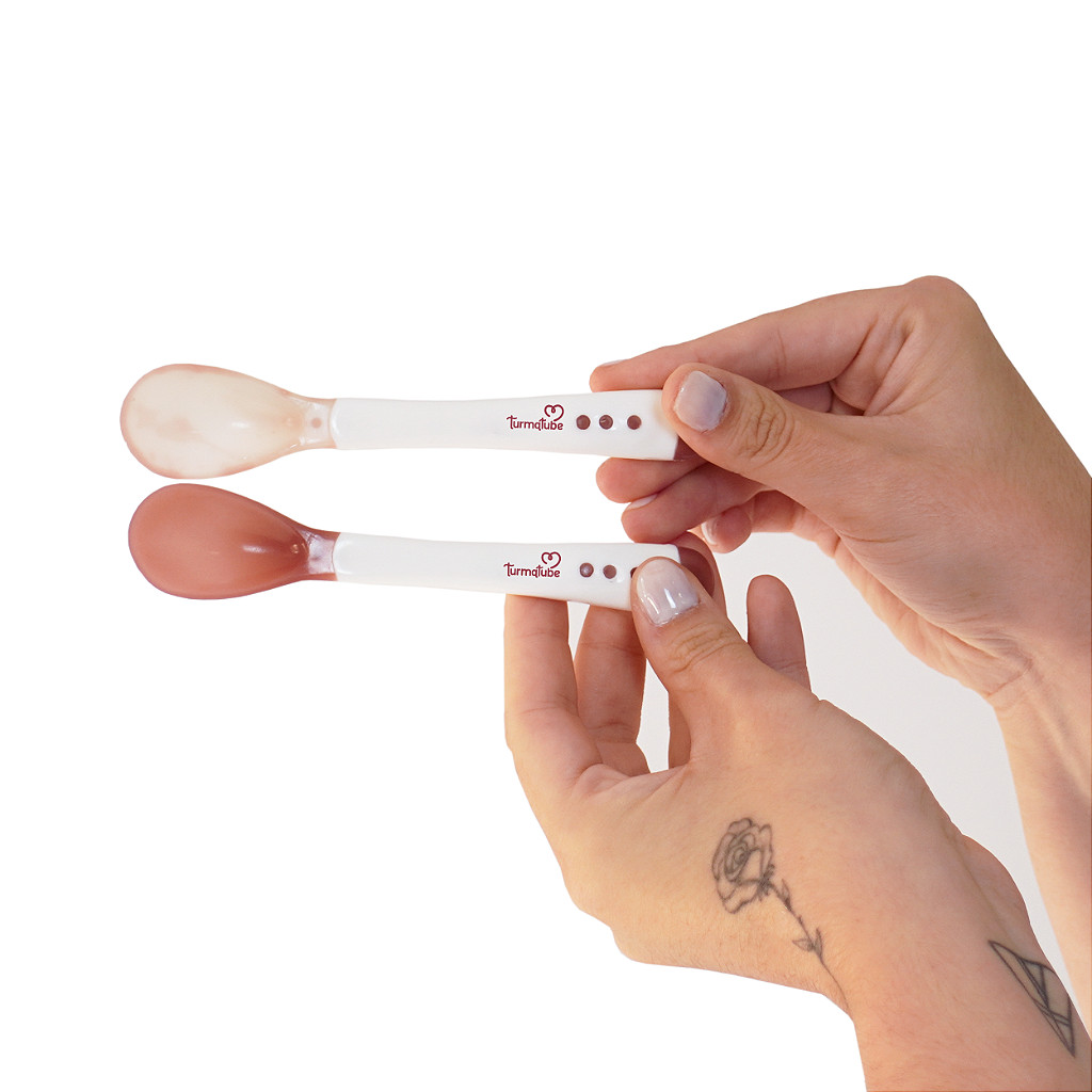 Kit 2 colheres termossensíveis Rosa - TurmaTube - Mom & Baby