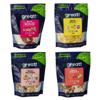 Kit 4 Risotos Naturais Tomate, Milanês, Funghi E Primavera Sem Glúten e Sem Lactose em Oferta na Shopee