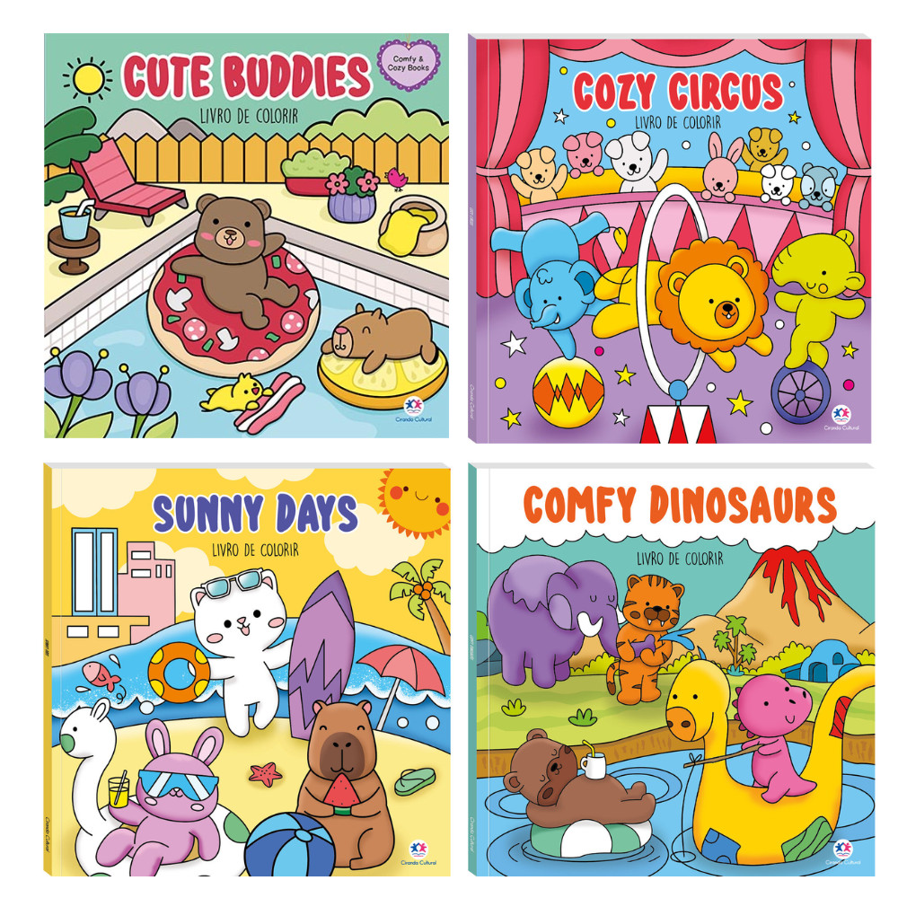 Kit Livros de colorir - Cozy & cute days