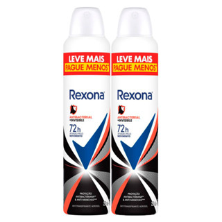 Kit 2 Desodorante Antitranspirante Rexona Antibacterial + Invisible Aerosol 250ml Leve Mais Pague Menos em Oferta na Shopee