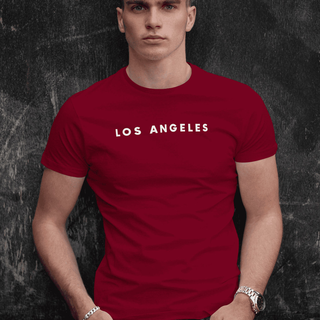 Camiseta Camisa Masculina Los Angeles Estampado T-shirt 100% Algodão Lançamento 2025 100% Algodão