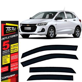 Calha de Chuva Chevrolet Onix Hatch 2020 a 2026 TG Poli Defletor 4 portas Protetor Janelas Fumê em Oferta na Shopee
