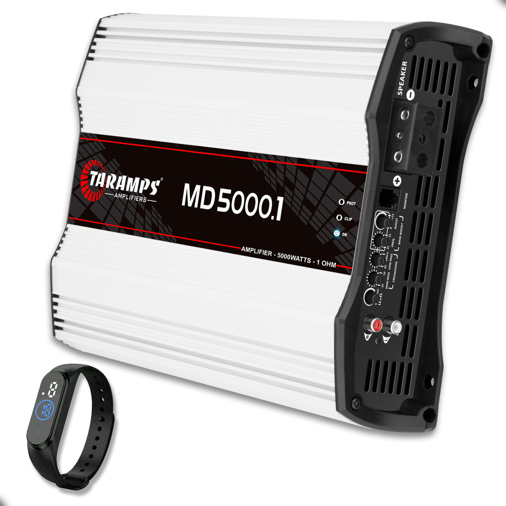 Modulo MD 5000.1 5000WRMS 1 Ohm Som Automotivo Taramps Full Range Subwoofer Potência Crossover em Oferta na Shopee