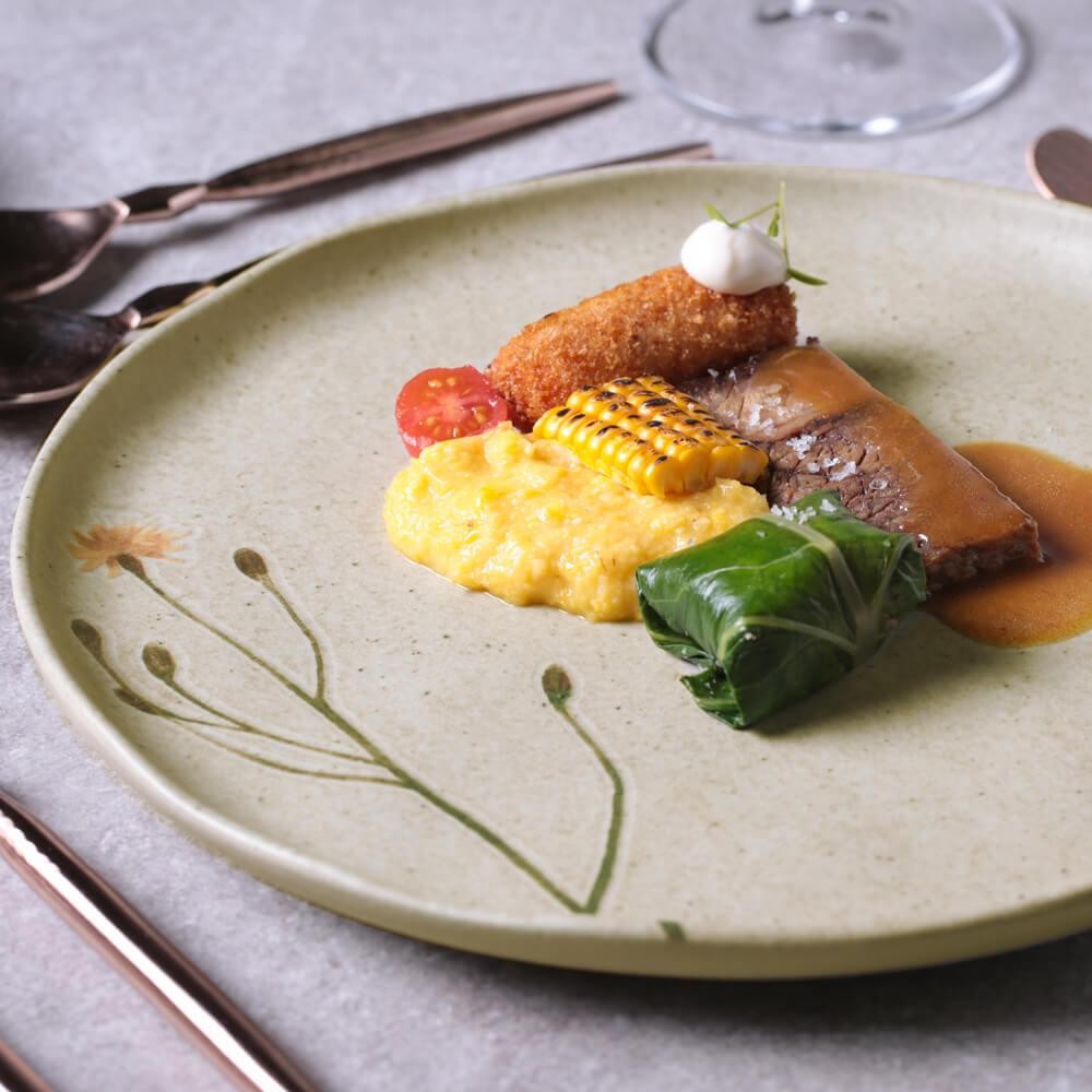 Detalhes do Conjunto com 6 Pratos Raso Bio Stoneware Campestre 27,5cm