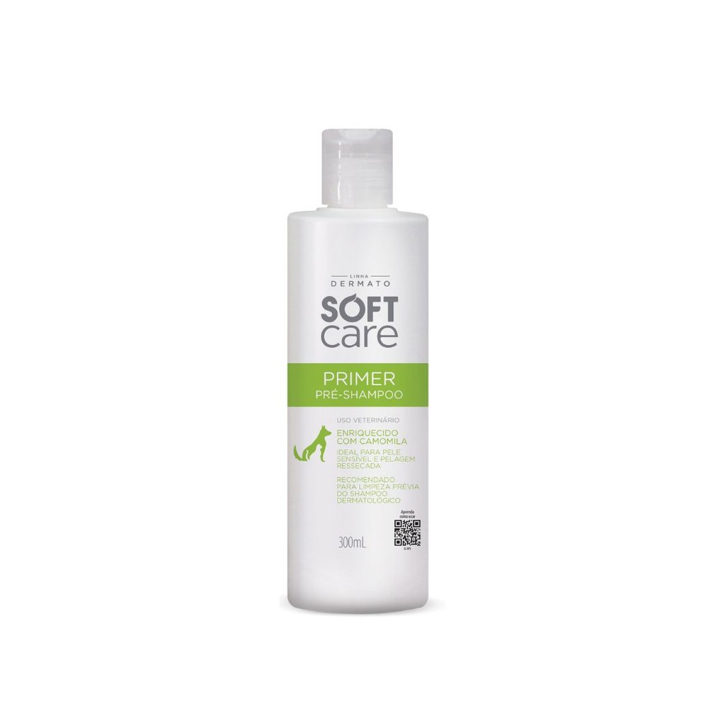 Shampoo Dermato Primer Soft Care Pré-Lavagem Pele Sensível Pet Cachorro Gato 300mL