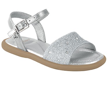 Sandália WorldColors Menina Fofura Prata Glitter Strass Festa Daminha Palmilha Acolchoada Original em Oferta na Shopee