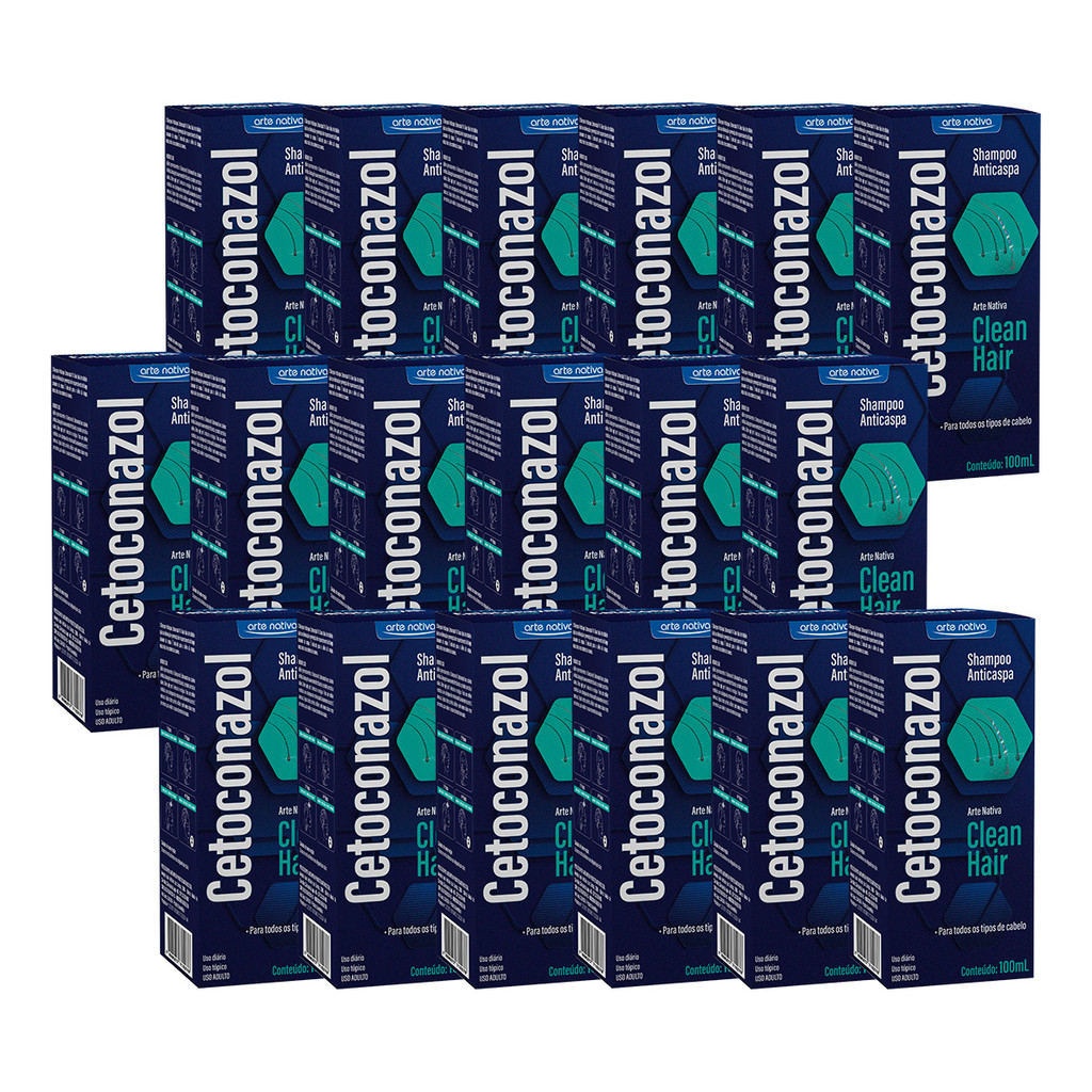 Kit 24 und Shampoo Anticaspa Clean Hair 100 ml Arte Nativa em Oferta na Shopee