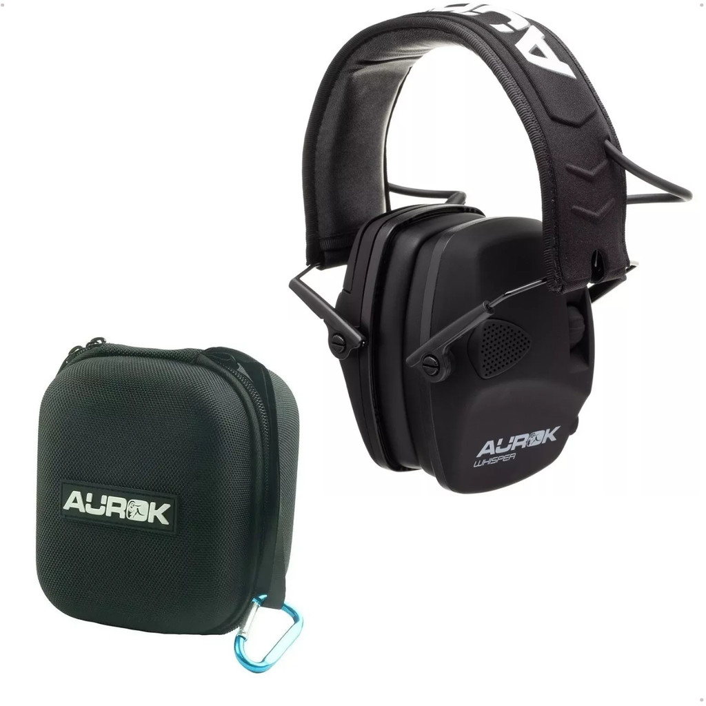 Abafador Ruído Eletrônico Ouvido Aurok Whisper + Case Rigido