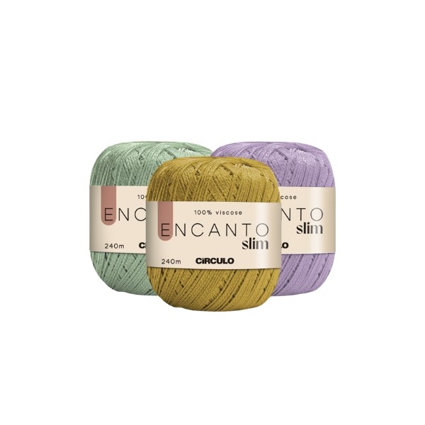 Linha Encanto Slim da Círculo 240m – Fio Resistente para Crochê, Macramê e Decoração