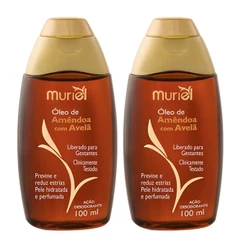 Kit 2 und Óleo Corporal Muriel Amêndoa com Avelã 100ml