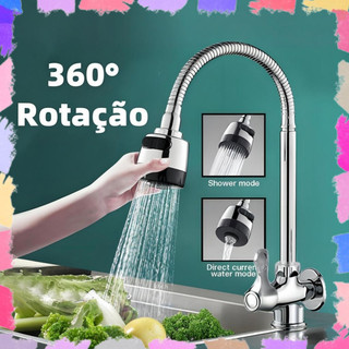Torneira Com Rotação De 360° Cozinha Parede Chuveirinho Para Pia De Cozinha Flexível Prat…