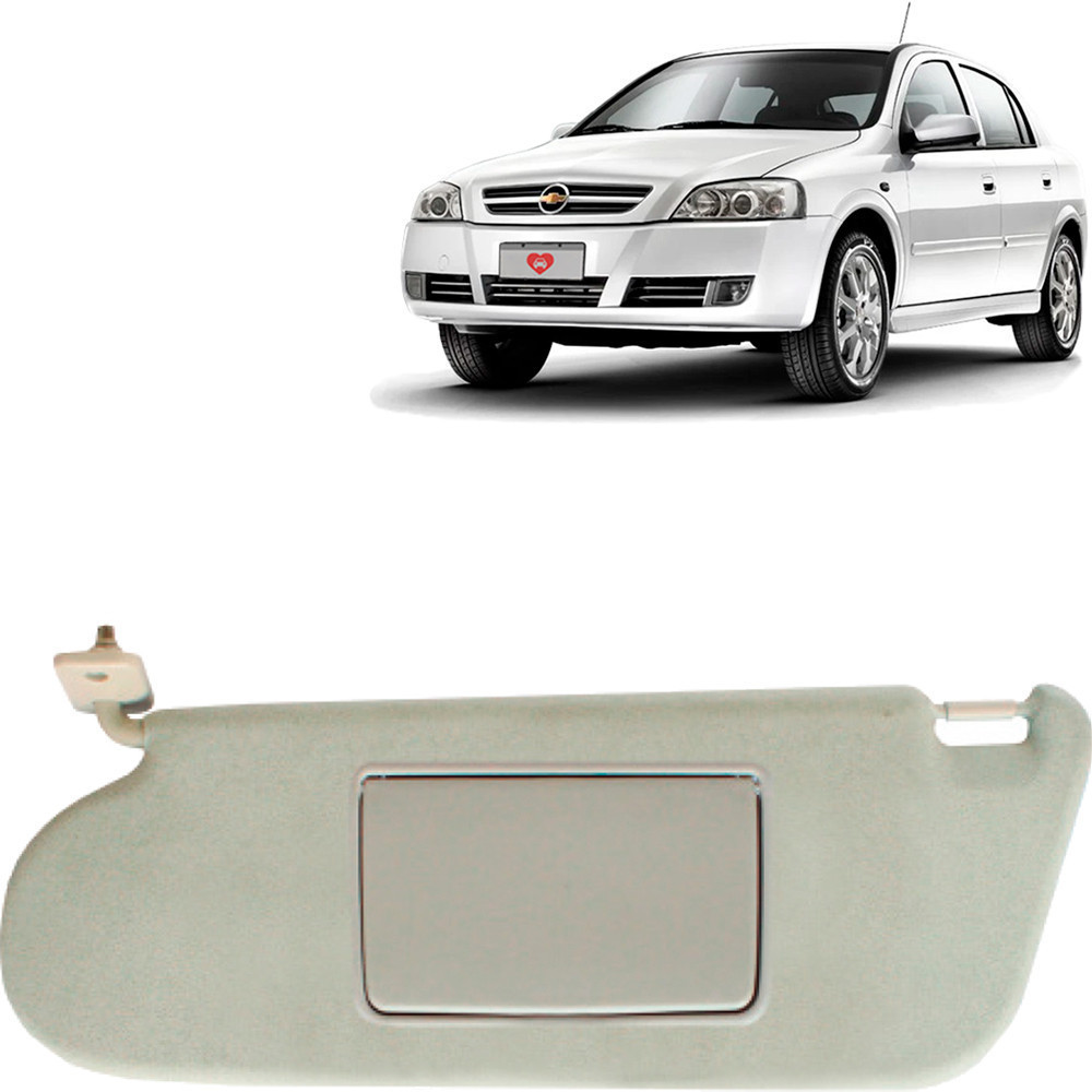 Quebra Sol Astra Meriva Zafira 02 a 12 Caixa Espelho Cinza Lado Esquerdo