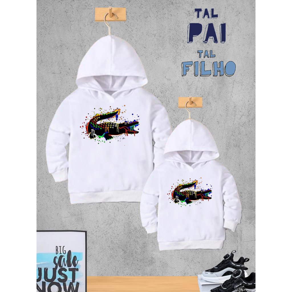 Kit Tal Pai Tal Filho BLUSA MOLETOM JAC PRETO Masculino Adulto e Criança