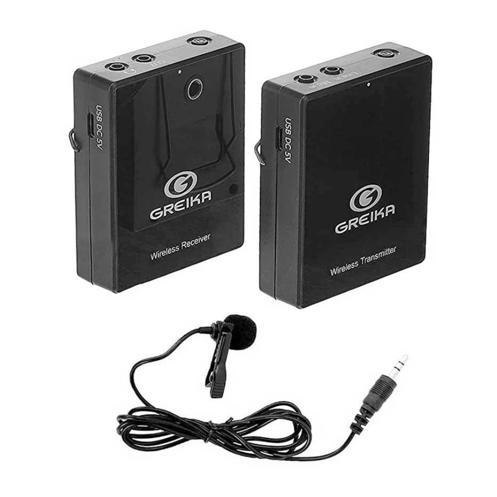 Microfone Lapela Sem Fio Greika GK-G4 - Câmeras e Celulares