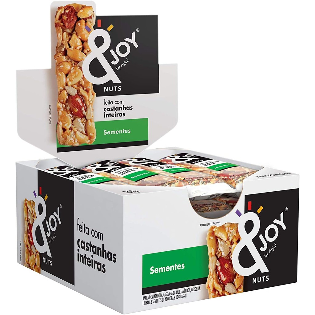 Barra Joy Nuts Sementes Agtal Com 12 Unidades De 30g - Food & Beverages