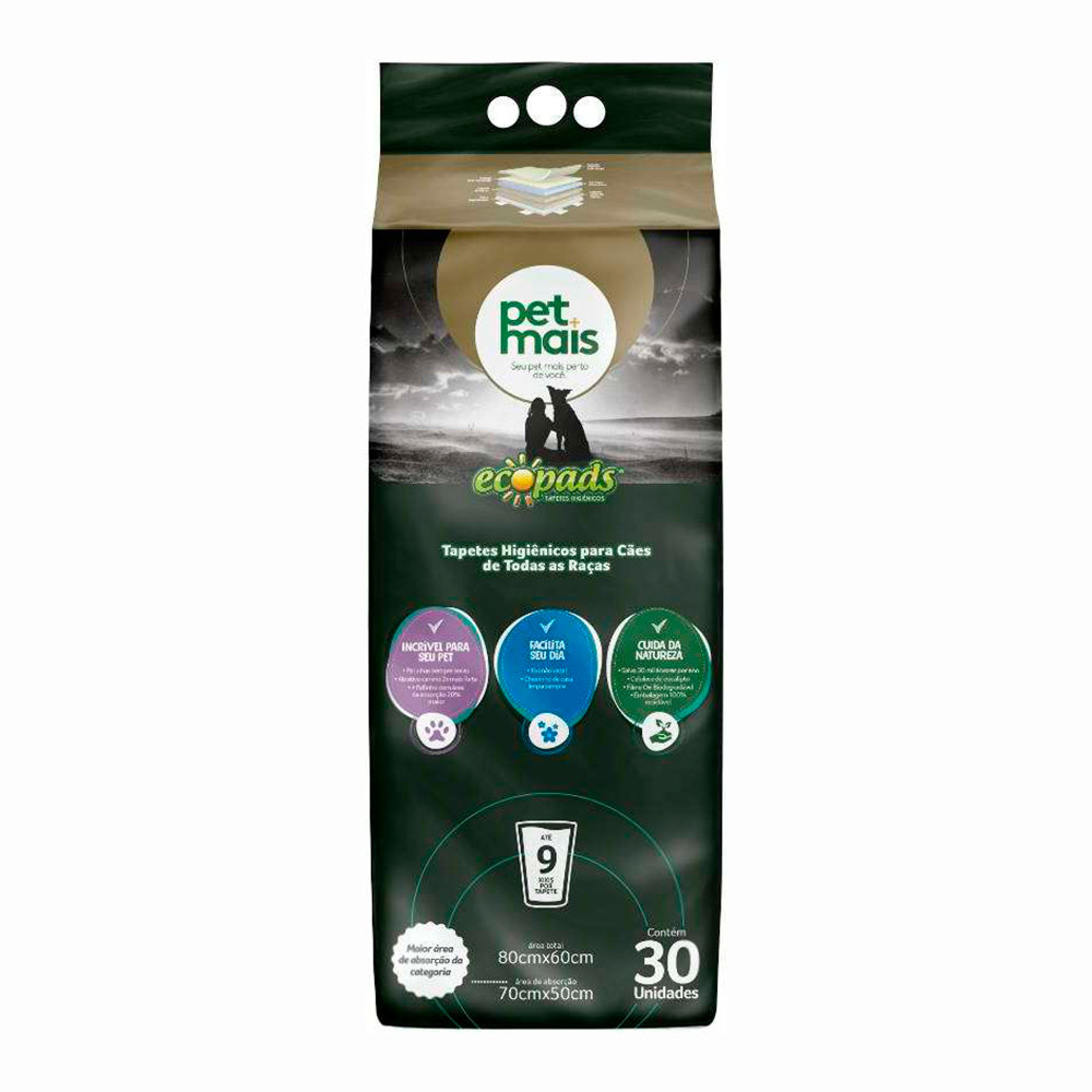 Tapete Higiênico Para Cães EcoPads Petmais 30 Unidades em Oferta na Shopee