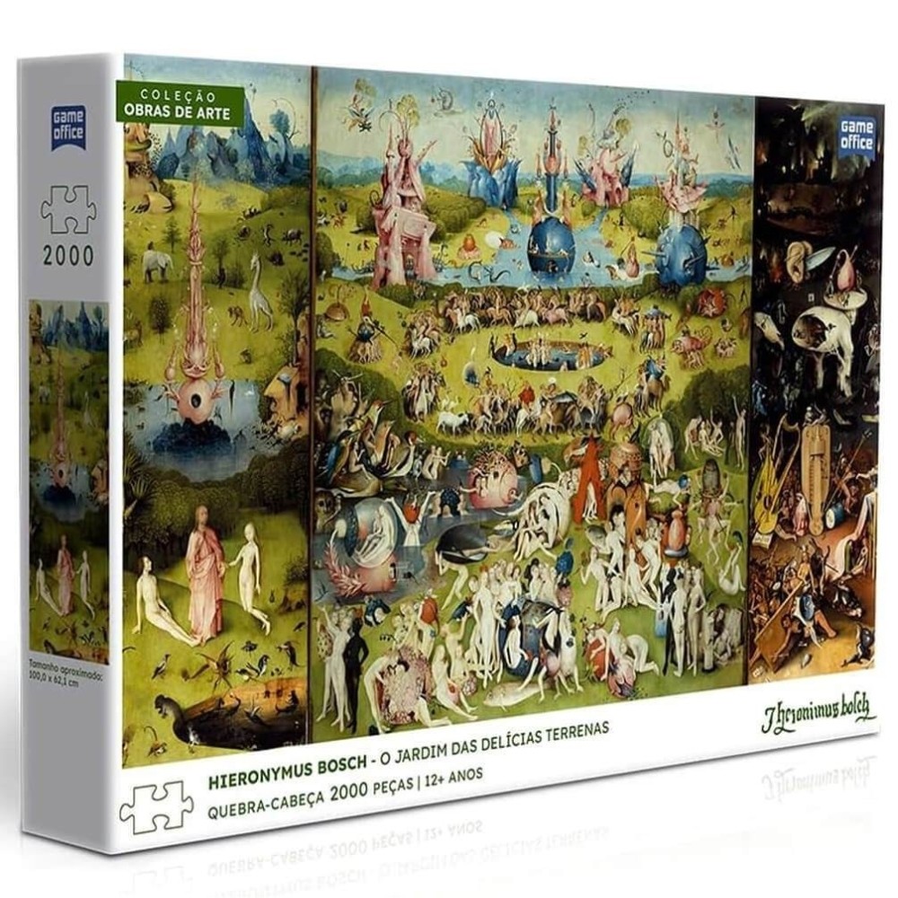 QUEBRA CABEÇA O JARDIM DAS DELÍCIAS TERRENAS HIERONYMUS BOSCH 2000 PEÇAS TOYSTER PUZZLE OBRA DE ARTE em Oferta na Shopee