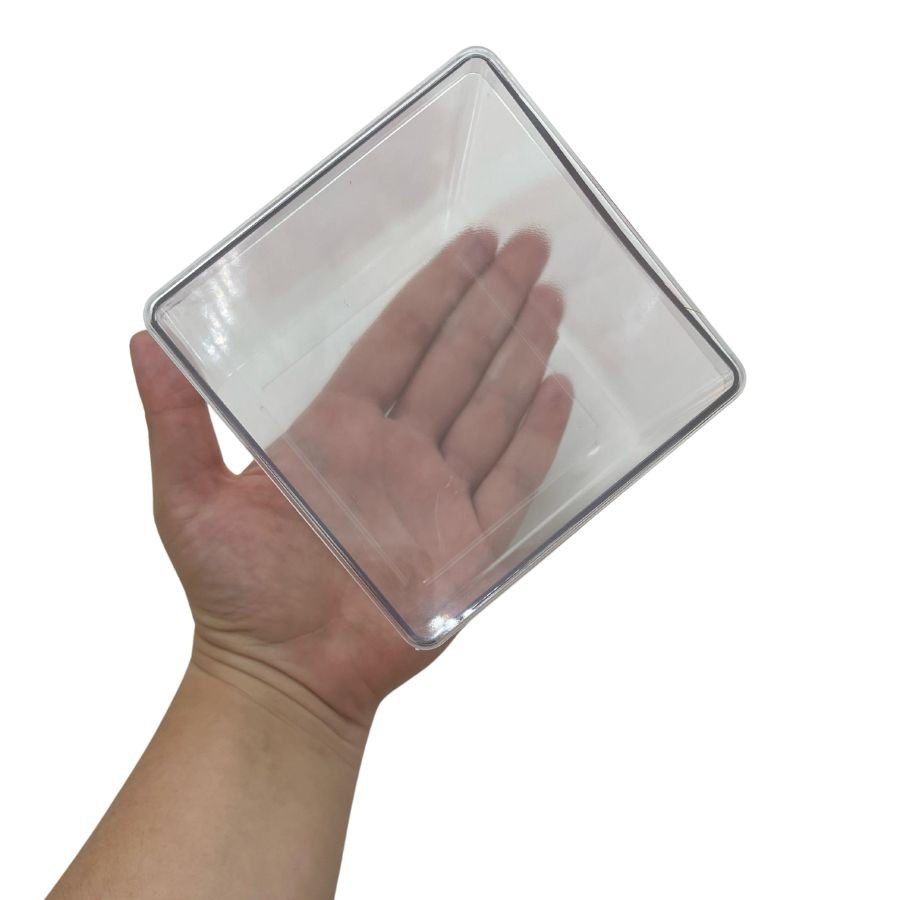 Caixa Acrilica Trasparente Quadrada - 10cm - 1 unidade - Rizzo