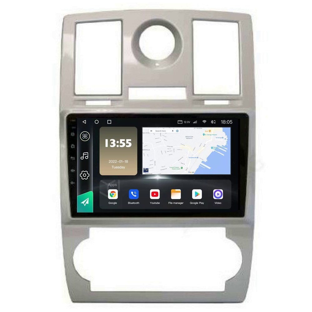 Central Multimidia para Chrysler 300C 2008/2012  com Kit (TELA ,CHICOTE e MOLDURA)