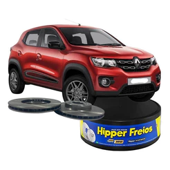 Par Disco Freio Dianteiro Ventilado Renault Kwid 2018 À 2022