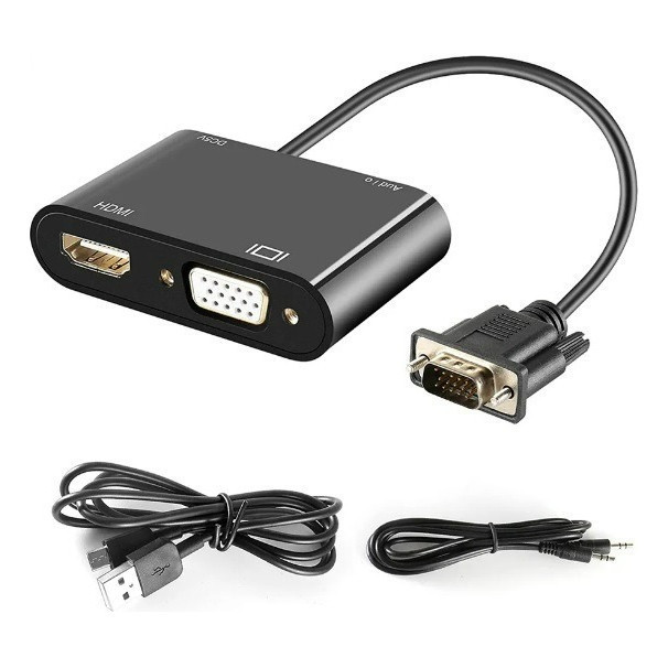 Cabo Adaptador Vga Para Hdmi Vga Video 1080p - Windows 7 8 1