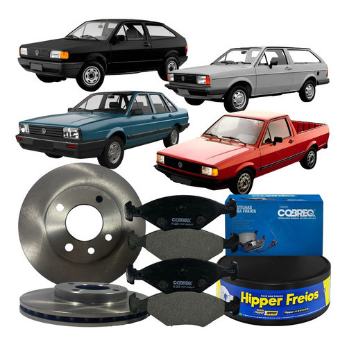 Kit Disco Freio Dianteiro Pastilha Vw Gol 1987 Á 2000 em Oferta na Shopee