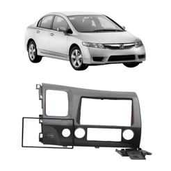 Moldura Multimidia Painel 2 Din Dvd Mp5 New Civic 2006 07 2008 2009 2010 2011