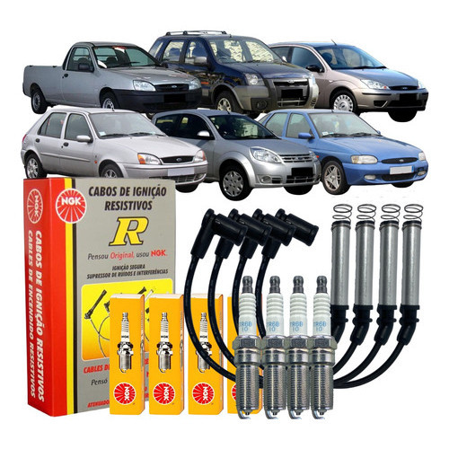 Kit Cabos + Velas Ka Fiesta Ecosport Courier Focus Rocam em Oferta na Shopee