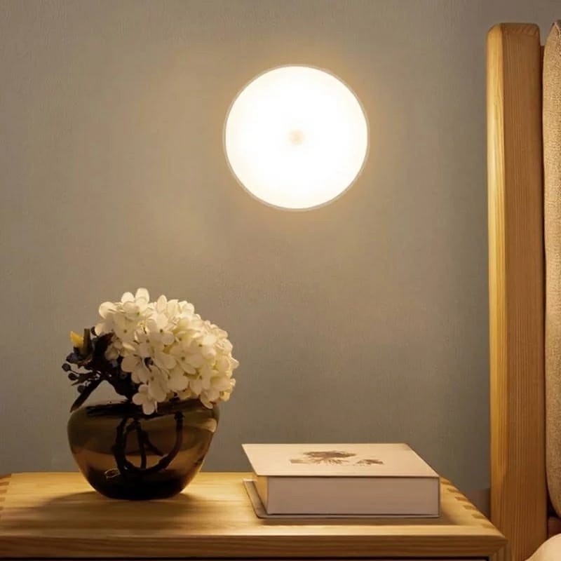Luminária Led S/ Fio Com Sensor DE Presença Recarregável USB Lâmpada de Parede Iluminação Inteligente