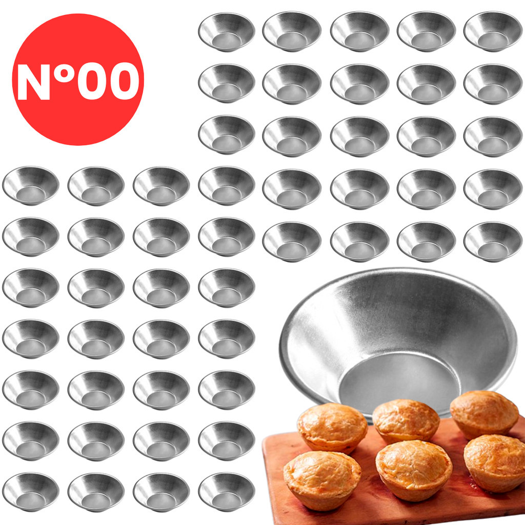 60 Forma De Empada N°00 Forminha Mini Empadinha Aço Flander