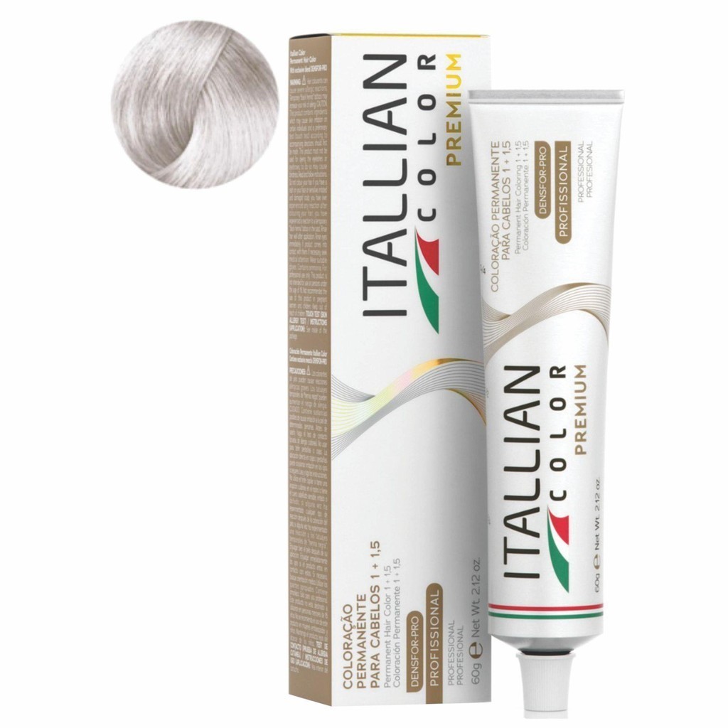 Coloraçao Itallian Color 12.89 Louro Ultra Claríssimo Perola
