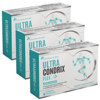 KIT 3X Ultra Condrix Flex (Colágeno tipo 2, Curcumina, MSM, Ácido Hialur. e Vitaminas) 30 cápsulas - Flora Nativa em Oferta na Shopee