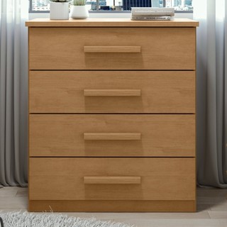 Cômoda 4 Gavetas Baião  Amêndoa Clean em Oferta na Shopee