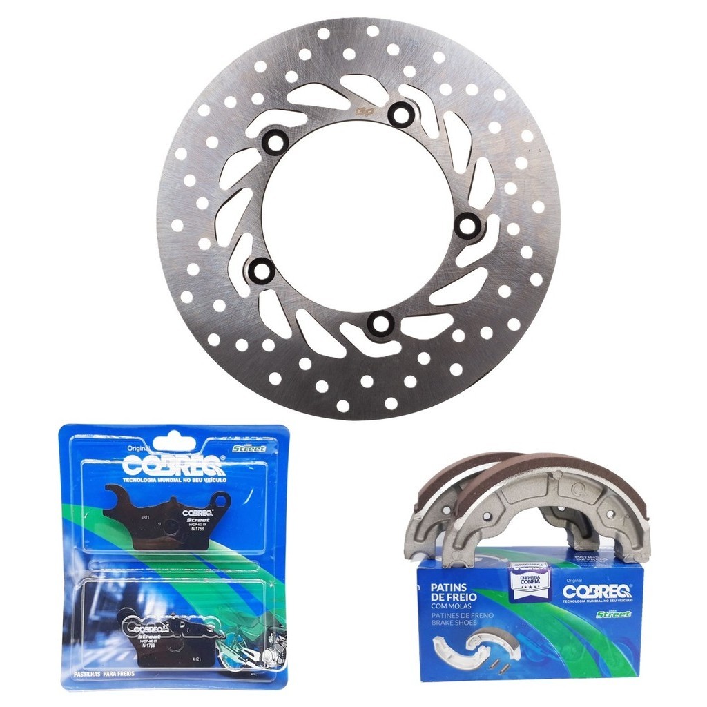 Disco de Freio Dianteiro Factor 125i Fazer 150 / Factor 150 2016-2025 + Pastilhas e Lonas em Oferta na Shopee