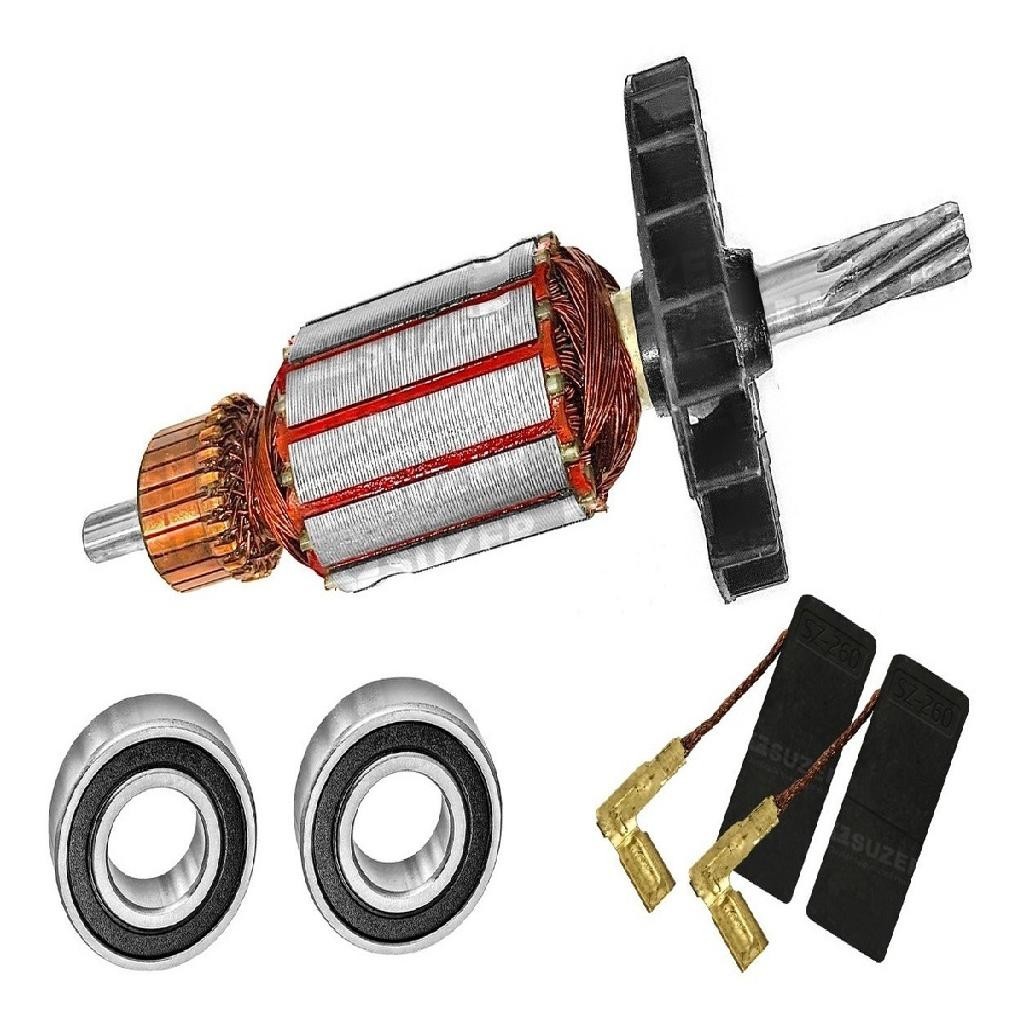 Kit 11253 Gbh 2-26  127v Com Induzido, Carvão e Rolamentos Para Martelete