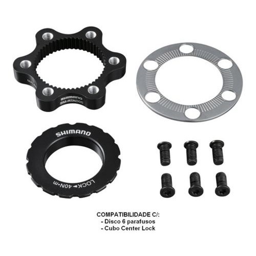 ADAPTADOR DE DISCO 6 PARAFUSOS PARA CUBO CENTER LOCK SHIMANO SM-RTAD05