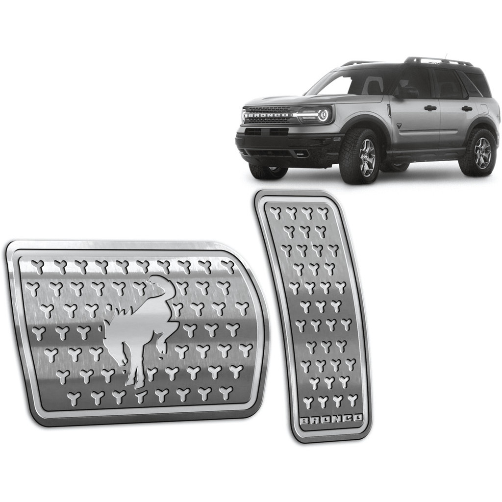 Pedaleira Ford Bronco Sport 21/.. Automático Aço Inox - Não fura o pedal
