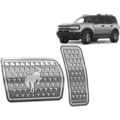 Pedaleira Ford Bronco Sport 21/.. Automático Aço Inox - Não fura o pedal