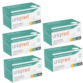 KIT 500 SWAB ALCOOL 70%CONTRA BACTERIAS,VIRUS E GERMES ASSEPSIA UNIQMED em Oferta na Shopee