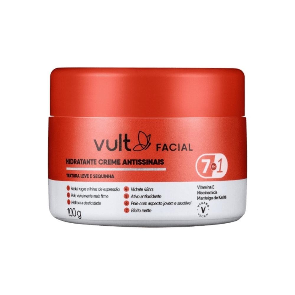 Creme Hidratante Facial Vult Antissinais 7 em 1 100g em Oferta na Shopee