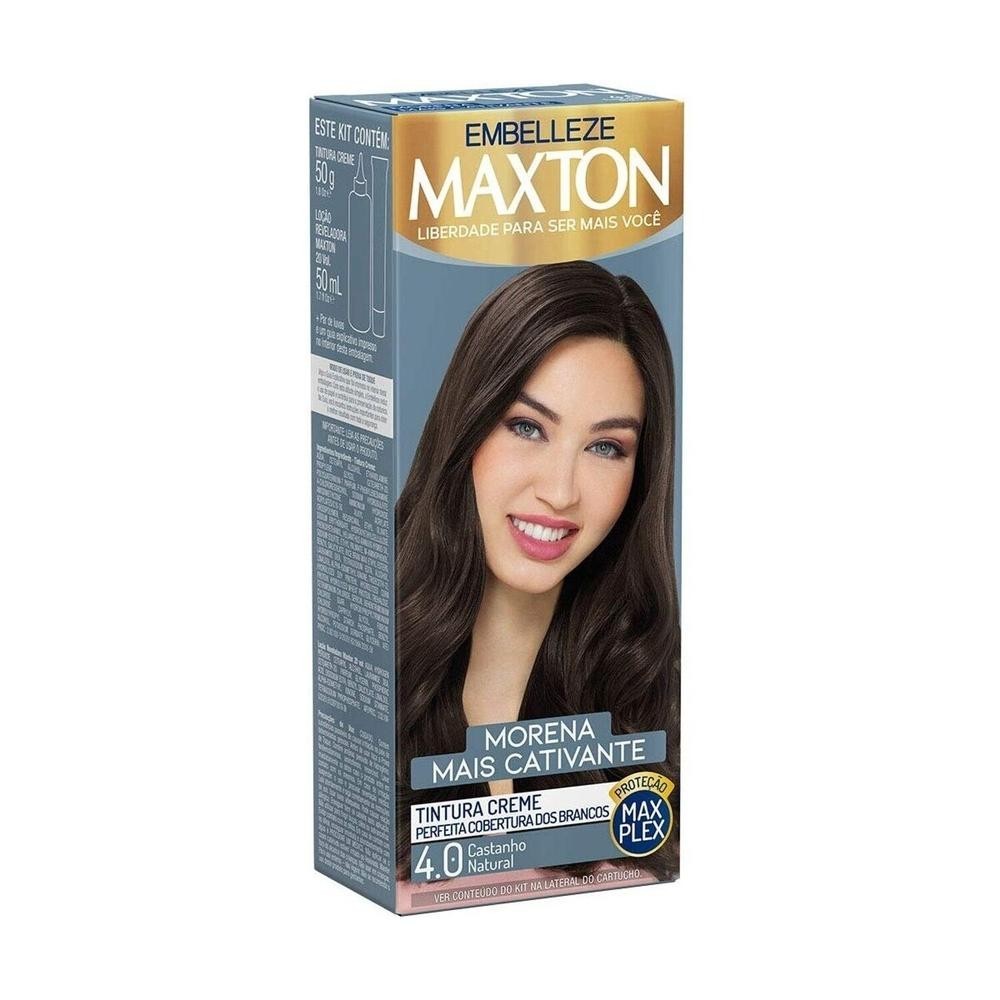 Tintura Creme Maxton 4.0 Castanho Natural