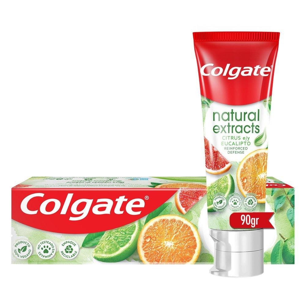 Creme Dental Colgate Natural Extracts Citrus e Eucalipto 90g em Oferta na Shopee