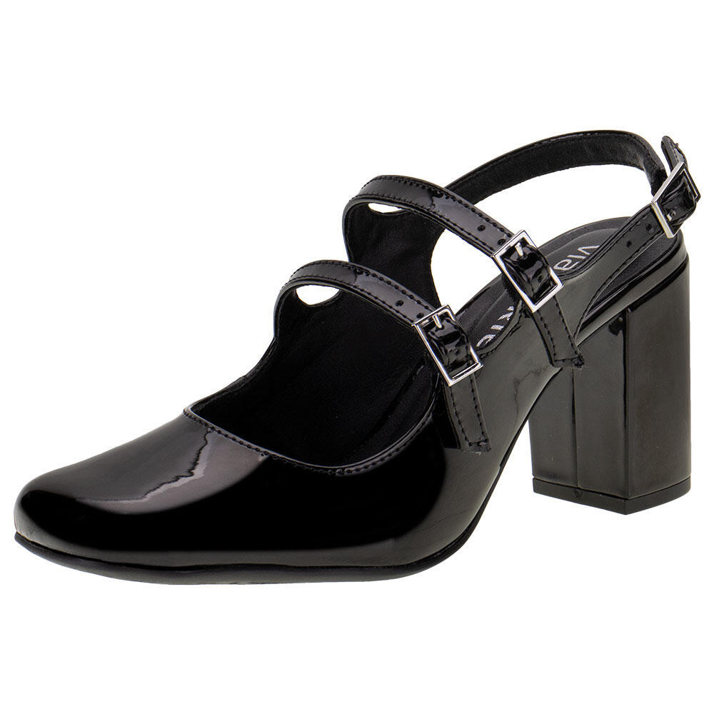 Sapato Feminino Salto Grosso Via Marte 062005